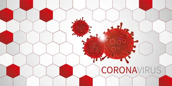 Coronavirus Illusztráció Izolált Fehér Nagy Banner — Stock Fotó