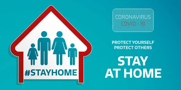 stay safe stay home icon illustration banner