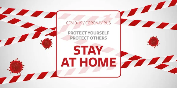 stay safe stay home icon illustration banner