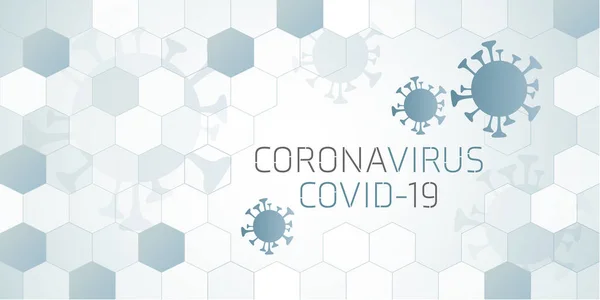 Coronavirus Covid Disegno Illustrazione Grande Banner — Foto Stock