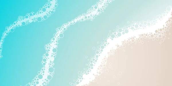 Blaues Meer Und Süßer Sand Strand Illustration Sommer Banner — Stockfoto