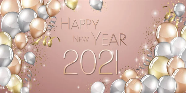 Mutlu yıllar 2021 Büyük tebrik kartı illüstrasyonları