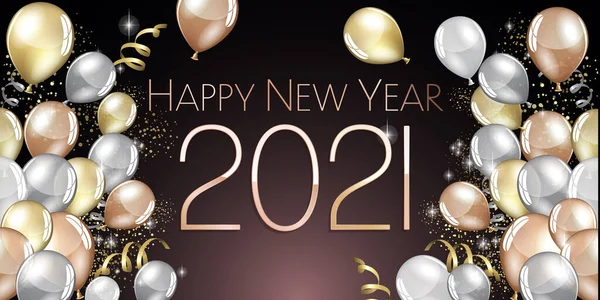 Šťastný Nový Rok 2021 Velké Pohlednice Ilustrace — Stock fotografie