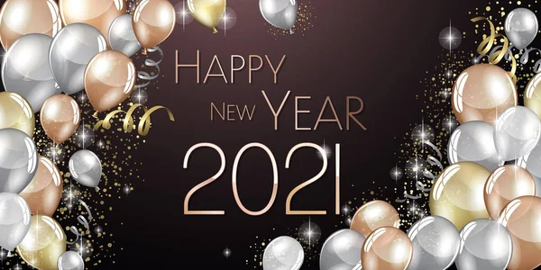 Feliz Año Nuevo 2021 Gran Tarjeta Felicitación Ilustración — Foto de Stock