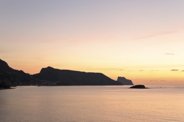 Sunrise Güz Altea, Alicante, İspanya. 