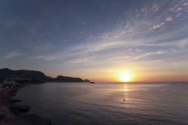 Sunrise Güz Altea, Alicante, İspanya. 