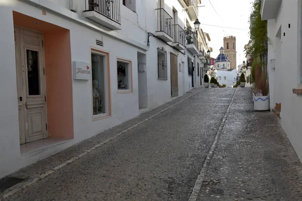 Gatorna i byn semesterorten Altea, Spanien. — Stockfoto