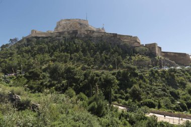 Castle Santa Barbara Alicante, İspanya.