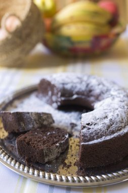 ev yapımı çikolatalı kek. 