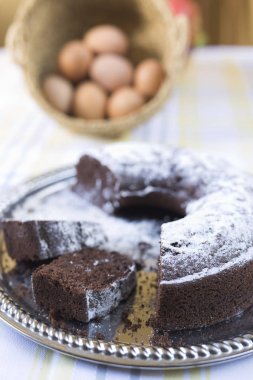 ev yapımı çikolatalı kek. 