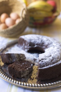 ev yapımı çikolatalı kek. 