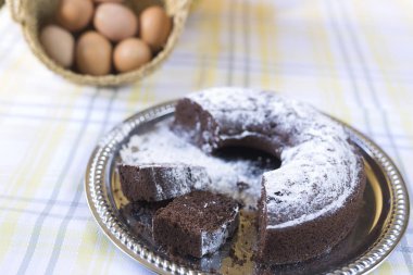 ev yapımı çikolatalı kek. 