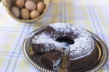 ev yapımı çikolatalı kek. 