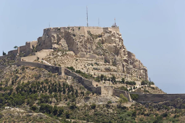 Santa Barbara-slottet i staden Alicante, Spanien. — Stockfoto