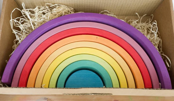 Waldorf rainbow spiel aus holz — Stockfoto