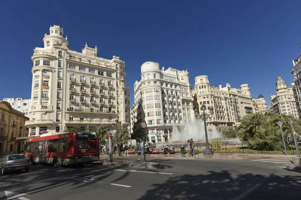 Rådhustorget från Valencia. — Stockfoto