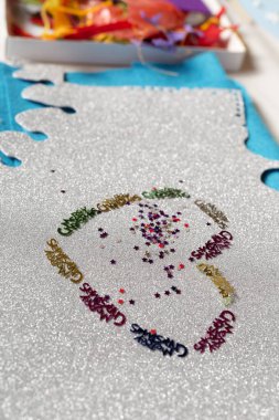 Noel dekorasyon 10 yaşındaki bir kız tarafından yapılan kalp. 