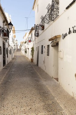 Street of the pretty village of Altea in the province of Alicante, Spain.