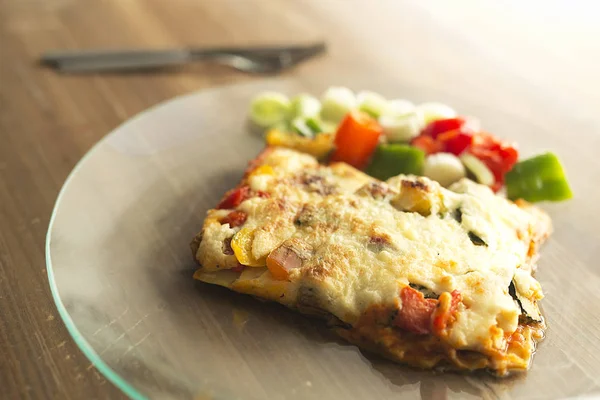 La gastronomia italiana chiamata lasagna . — Foto Stock