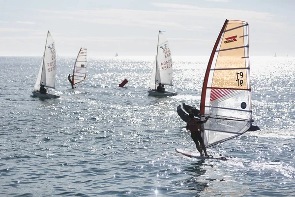 Alicante Hiszpania Grudnia 2019 Mistrzostwa Żeglowaniu Zimą Mieście Alicante Hiszpania — Zdjęcie stockowe