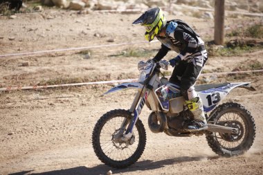 Elche, İspanya. 19 Kasım 2019: İspanya 'nın Elche şehrinde motokros yarışması.