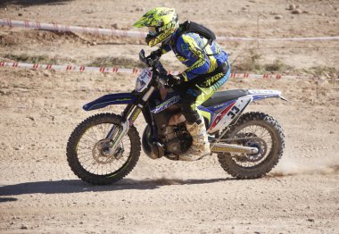 Elche, İspanya. 19 Kasım 2019: İspanya 'nın Elche şehrinde motokros yarışması.