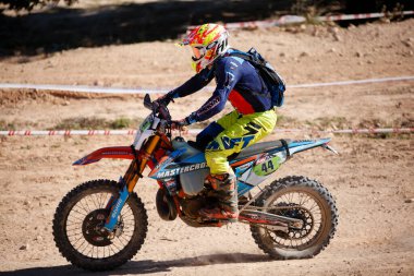 Elche, İspanya. 19 Kasım 2019: İspanya 'nın Elche şehrinde motokros yarışması.