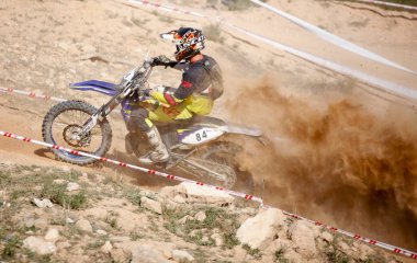 Elche, İspanya. 19 Kasım 2019: İspanya 'nın Elche şehrinde motokros yarışması.