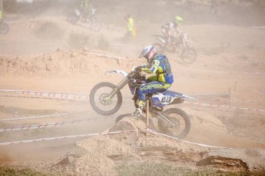 Elche, İspanya. 19 Kasım 2019: İspanya 'nın Elche şehrinde motokros yarışması.