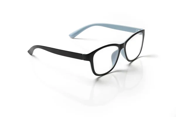 Óculos de computador closeup isolado no fundo branco . — Fotografia de Stock