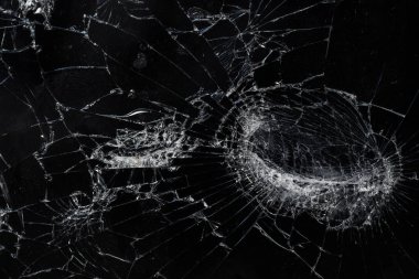 Üstten Görünüm kırık mobil ekran cam doku arka plan kırık.