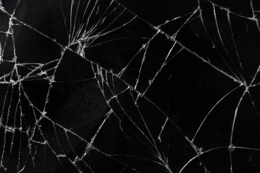 Üstten Görünüm kırık mobil ekran cam doku arka plan kırık.