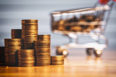 Piggy banka kendi para yeni bir ev satın almak için para tasarrufu. En düşük maliyet ve vergi.