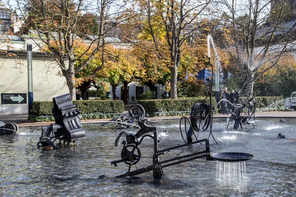 Tinguelyho fontány v Basileji, Švýcarsko — Stock fotografie