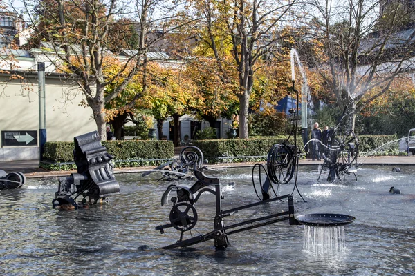 Tinguely brunnen in basel, schweiz — Stockfoto