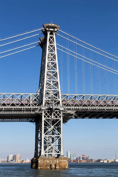 Pillar of Williamsburg Bridge in Manahathan, New York — стоковое фото