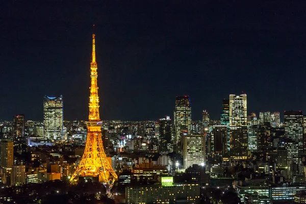 Vista nocturna del horizonte de Tokio —  Fotos de Stock