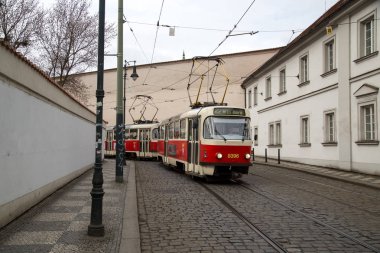 Prag'da eski tramvay hattı