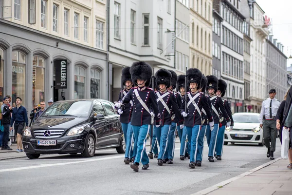 Deense Koninklijke Garde in Kopenhagen — Stockfoto