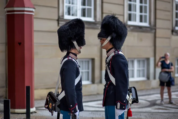 Deense Koninklijke Garde in Kopenhagen — Stockfoto