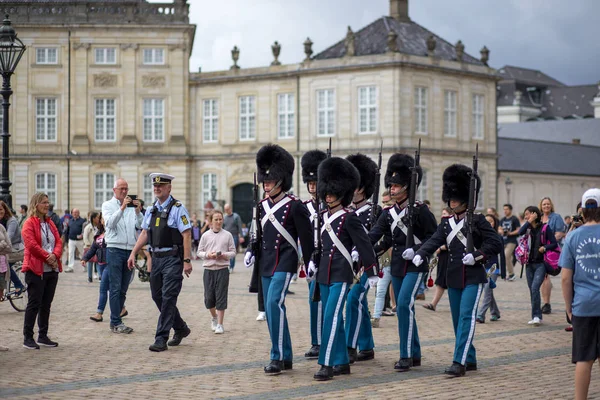 Danish Royal Guard in Copenhagen — Stock Photo, Image