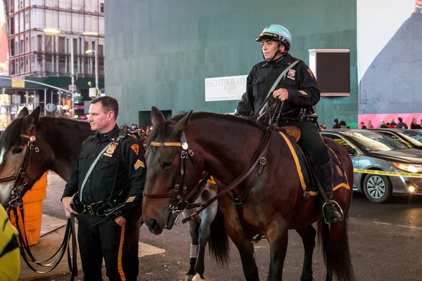 Polizia di New York a cavallo — Foto Stock
