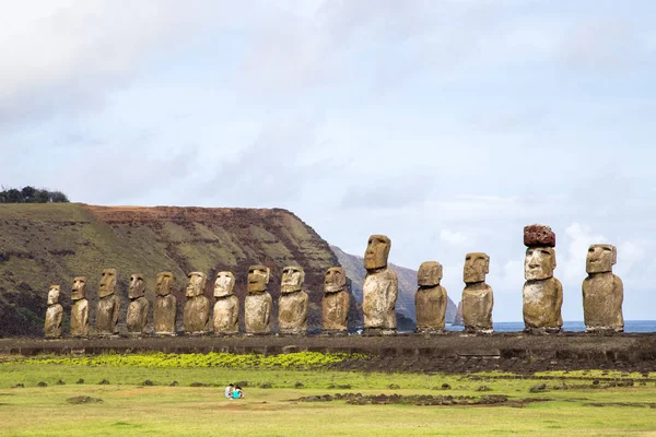 Ahu Tongariki en la Isla de Pascua — Foto de Stock