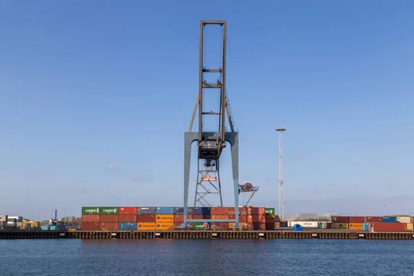 Copenhagen containerterminal — Stockfoto