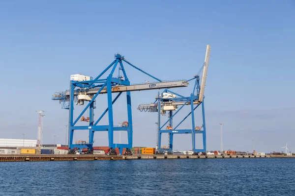 Copenhagen containerterminal — Stockfoto