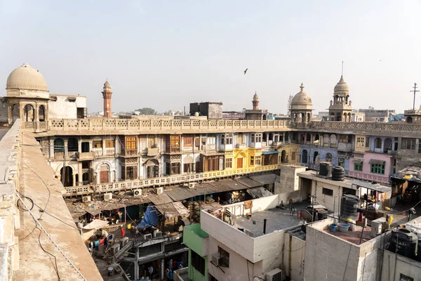 Alte delhi Gewürzmarkt Dach — Stockfoto