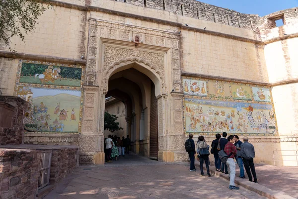 Tor zum Mehrangarh Fort in Jodhpur, Indien — Stockfoto