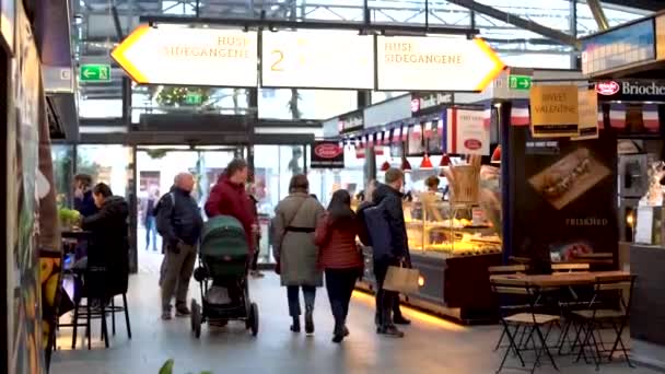 Торвегаллерн в Копенгагене, Дания — стоковое видео
