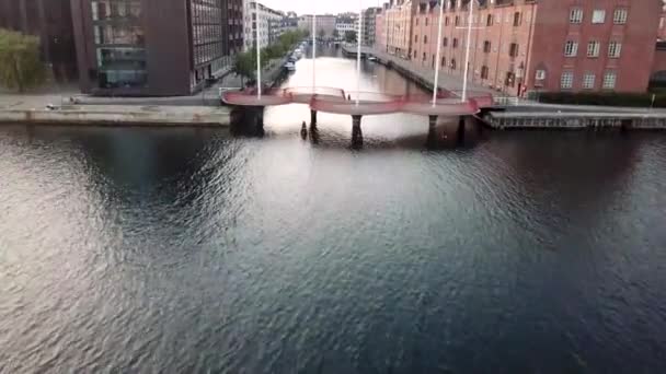 Puente del Círculo en Copenhague, Dinamarca — Vídeos de Stock