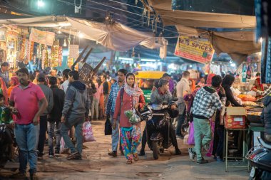 Jodhpur, Hindistan 'da gece Sardar Pazarı